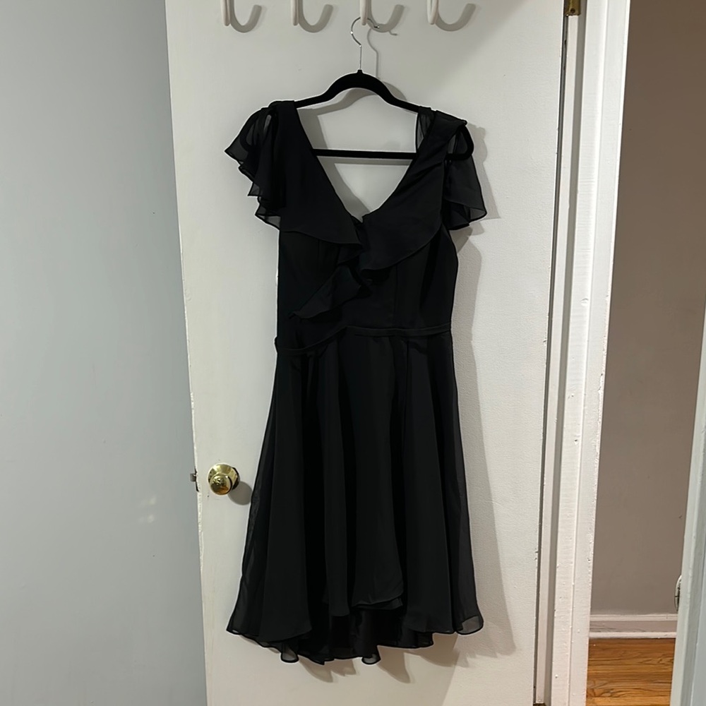 Elegant Black Ruffle Dress